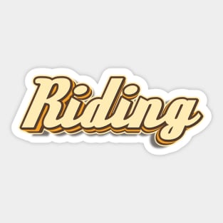 Riding typography Sticker